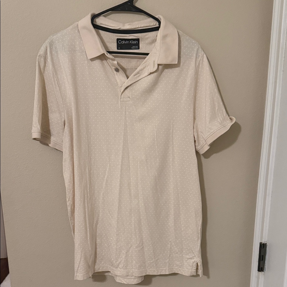 Calvin Klein Beige Polo Shirt for Men